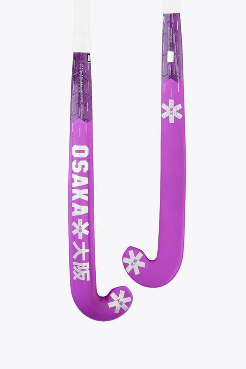 Rose Bud field hockey stick, purple curved head with Osaka branding