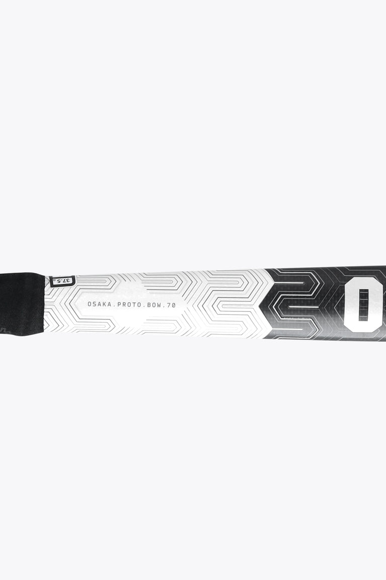 Field hockey stick shaft with chrome-style graphics and number 70