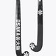 Field hockey stick head view, black blade with star marks and Osaka logo on shaft
