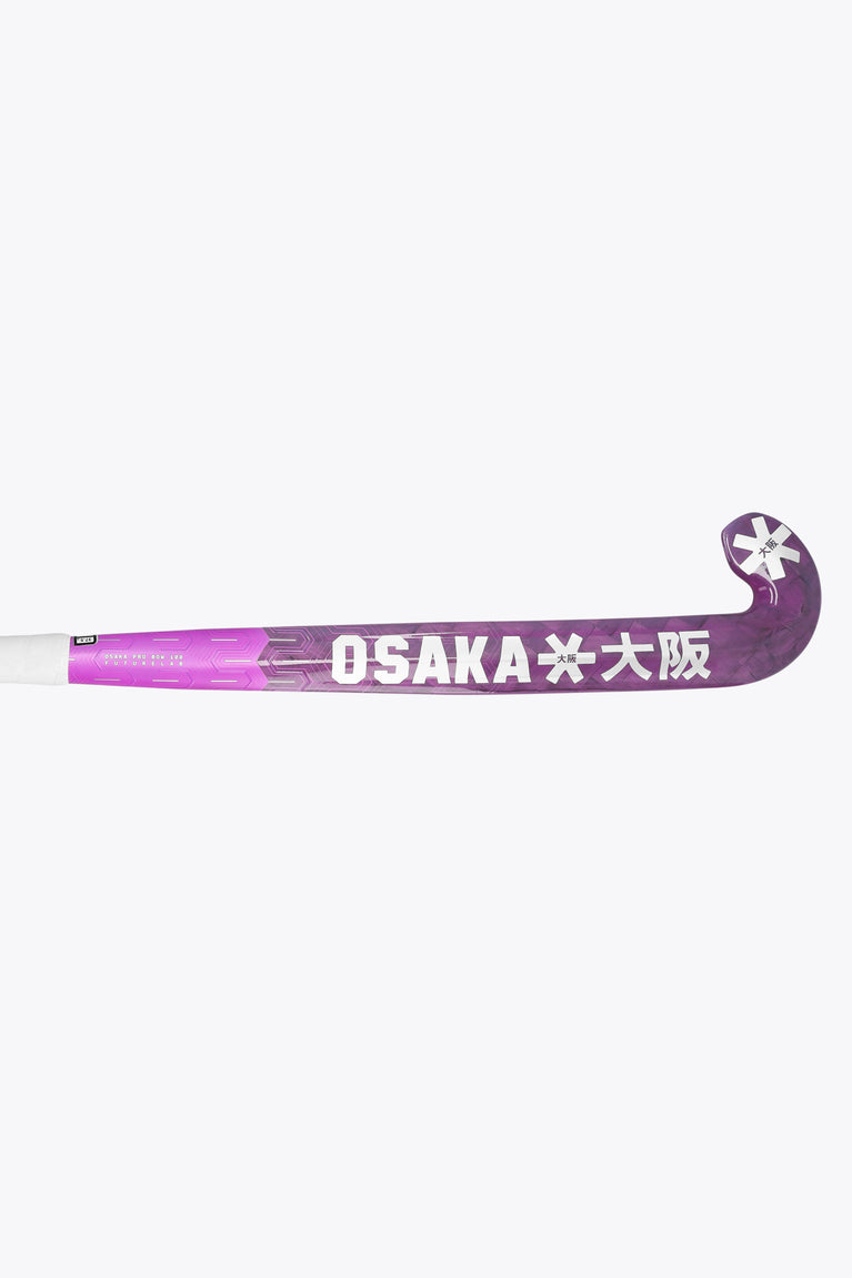 Rose bud purple field hockey stick with OSAKA text and star emblem on the shaft.