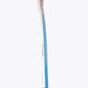 Field hockey stick with white shaft and narrow blue strip near the neck
