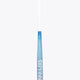 Field hockey stick closeup, blue handle with pastel pink blade and Yibbi logo