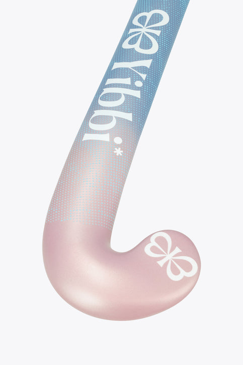 Yibbi Field Hockey Stick Pro Bow 40 | Blue-Pastel Pink