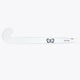 Field hockey stick with white blade head and light blue shaft with centered logo.