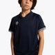 Boy wearing the Osaka Kids Jersey in Navy. Front view