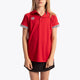 Girl wearing the Osaka Kids Polo Jersey in Red. Front view