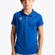 Boy wearing the Osaka Kids Polo Jersey in Royal blue. Front view