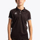 Boy wearing the Osaka Kids Polo Jersey in Black. Front view