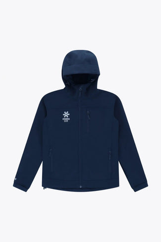 Farbige Kinder-Softshelljacke Osaka Kids Softshell Jacket in Navy. Front flatlay view