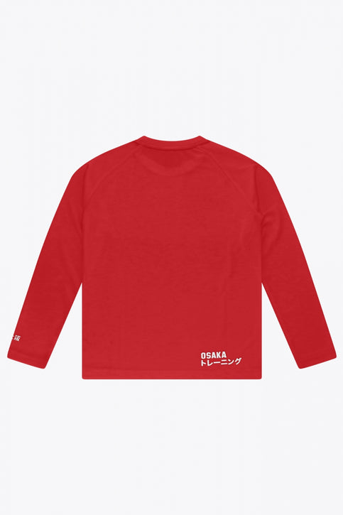 T-shirt da allenamento per bambini Osaka a maniche lunghe | Rosso