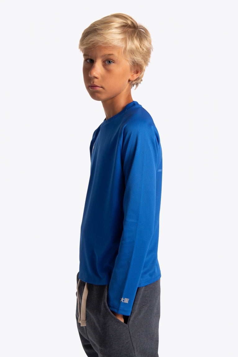 Osaka Kinder <tc>Training</tc> T-shirt met lange mouwen | Koningsblauw