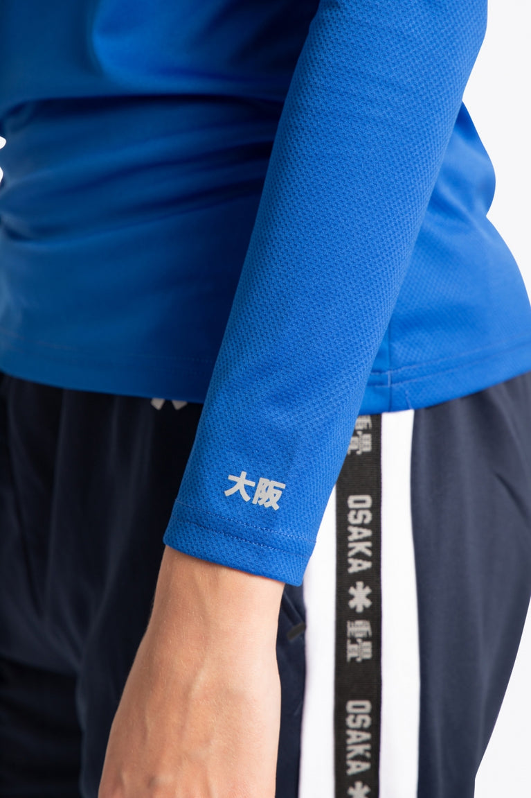 T-shirt da allenamento a maniche lunghe da donna Osaka | Blu Reale