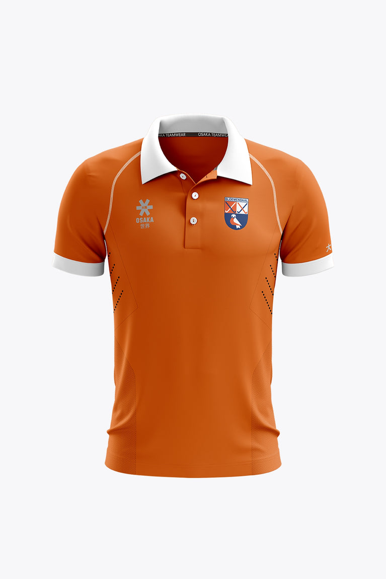 Bloemendaal Men Polo Jersey in Orange. Front view