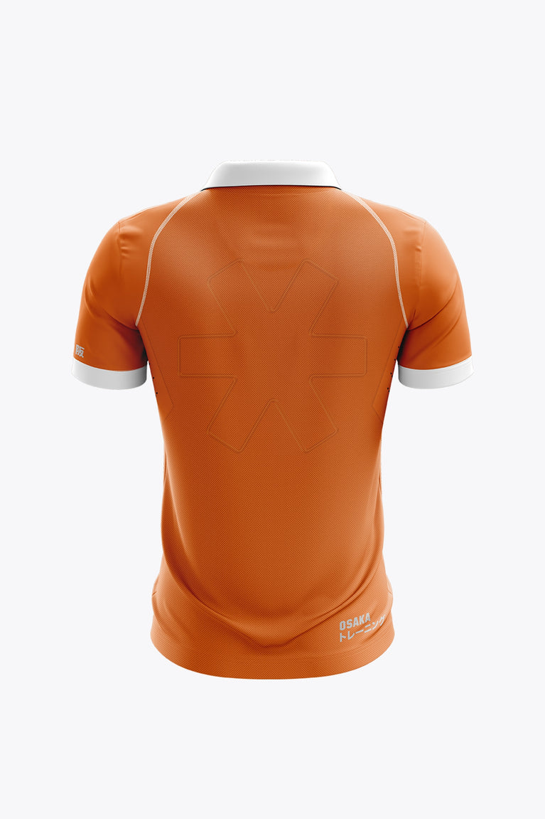 Bloemendaal Men Polo Jersey in Orange. Back view