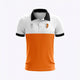 Iluro Kids Polo Jersey in White-orange. Front view