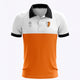 Iluro Men Polo Jersey in White-orange. Front view