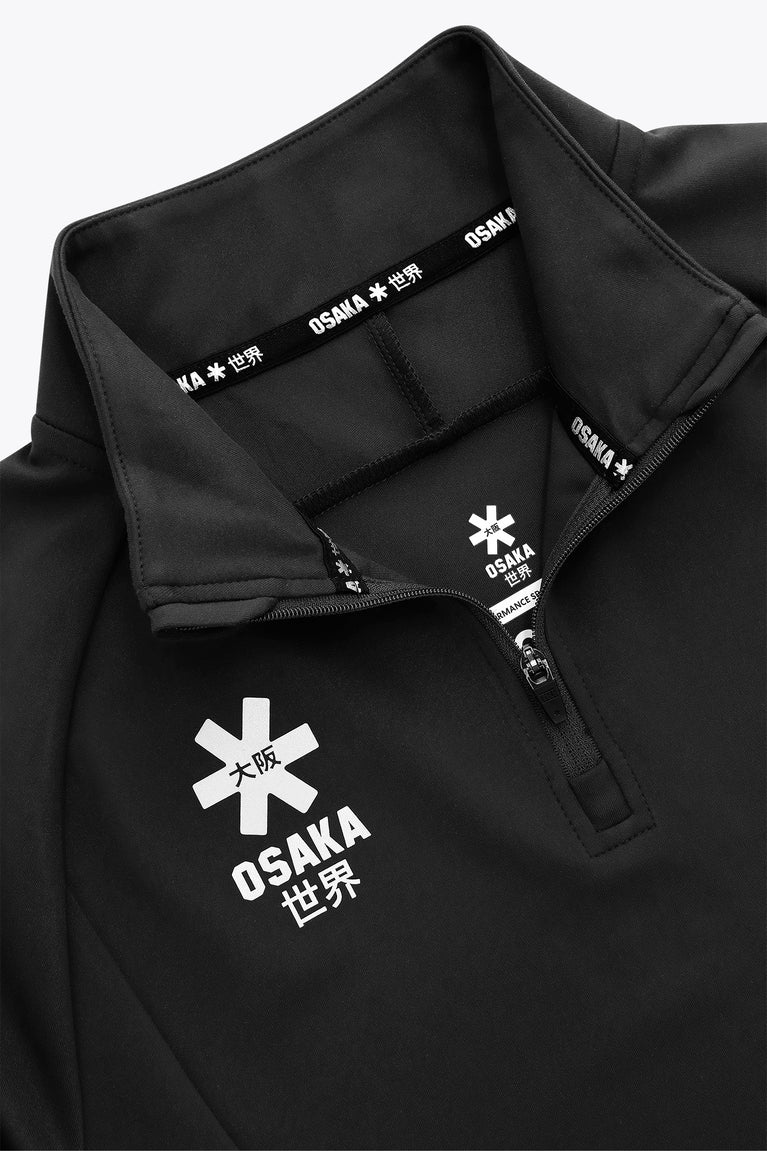 Osaka Sweater met halve rits | Zwart