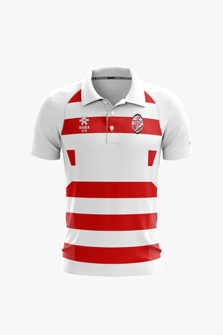 Borgerhout GW: Männer Osaka Borgerhout G/W Men Polo Jersey | White-Red - Sports Uniforms Training