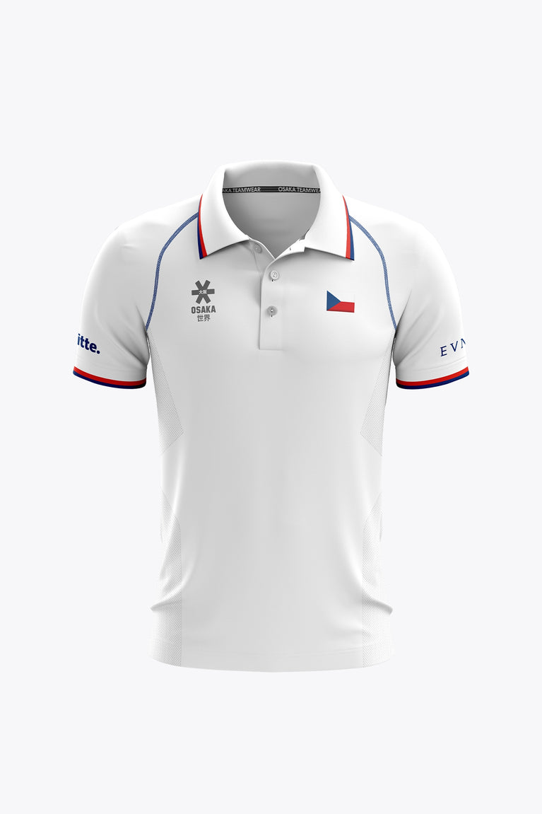 Official Czech Republic Men Polo Jersey | White