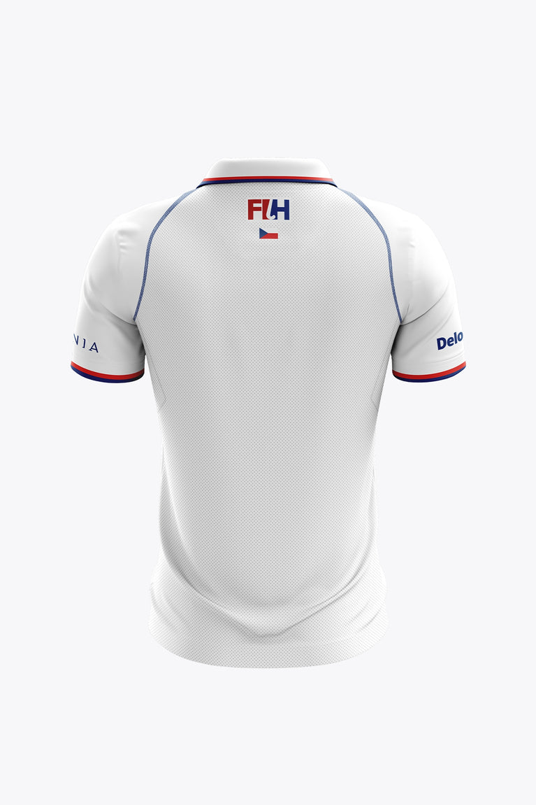 Official Czech Republic Men Polo Jersey | White