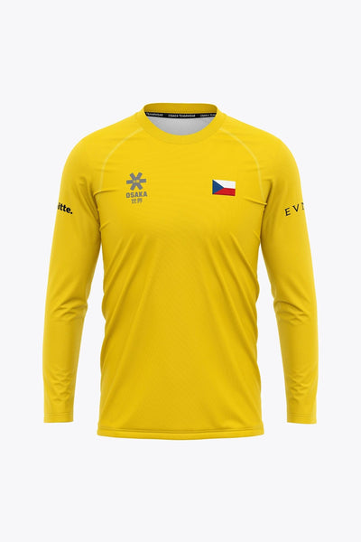 Official Czech Republic Goal Keeper Tee Long Sleeve Yellow