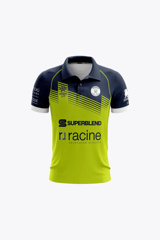 Merode: Kids Osaka Merode Kids Polo Jersey | Navy-Lime - Sports Uniforms Training