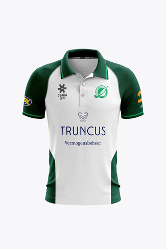 Temse: Men Osaka Temse Men Polo Jersey | White-Dark Green - Sports Uniforms Training