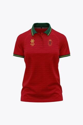 Moroccan Field Hockey: Women Osaka Official Morocco Women Polo Jersey | Red - Sports Uniforms Training