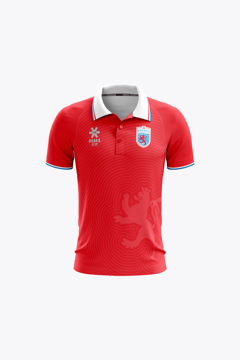 Hockey Federation Luxembourg Kids Polo Jersey | Red