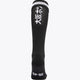 HC Zwart Wit Field Hockey Socks with Osaka logo in green. Back view view