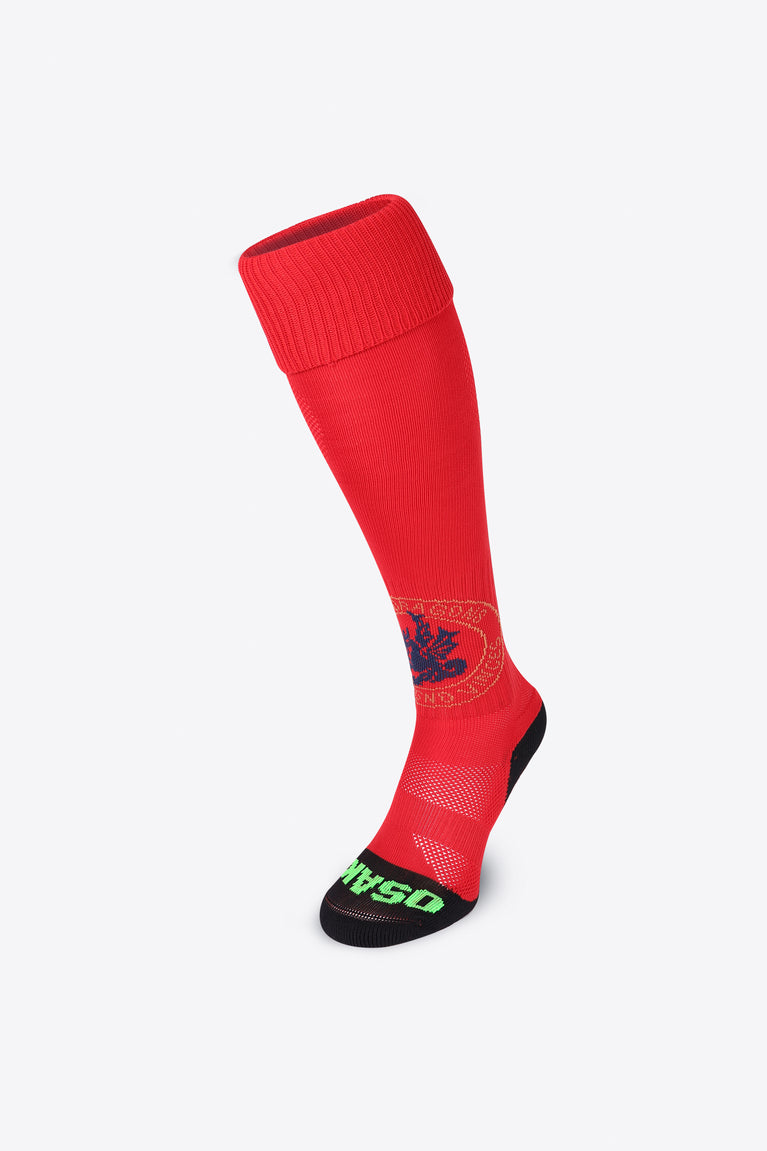 SOX KHC Dragons in red with Osaka logo in green. Front view