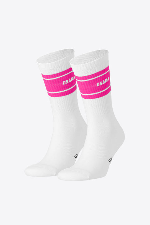 Photo of 45 degree angle, orchid pink colour socks that has ultrafresh antimicrobial protection that keep socks fresh.