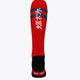 Indiana Field Hockey Socks in red with Osaka logo in green. Back view