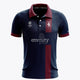 Hermes Men Polo Jersey - Navy/Burgundy