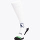 Hermes Field Hockey Socks in white with Osaka logo in green. Front view