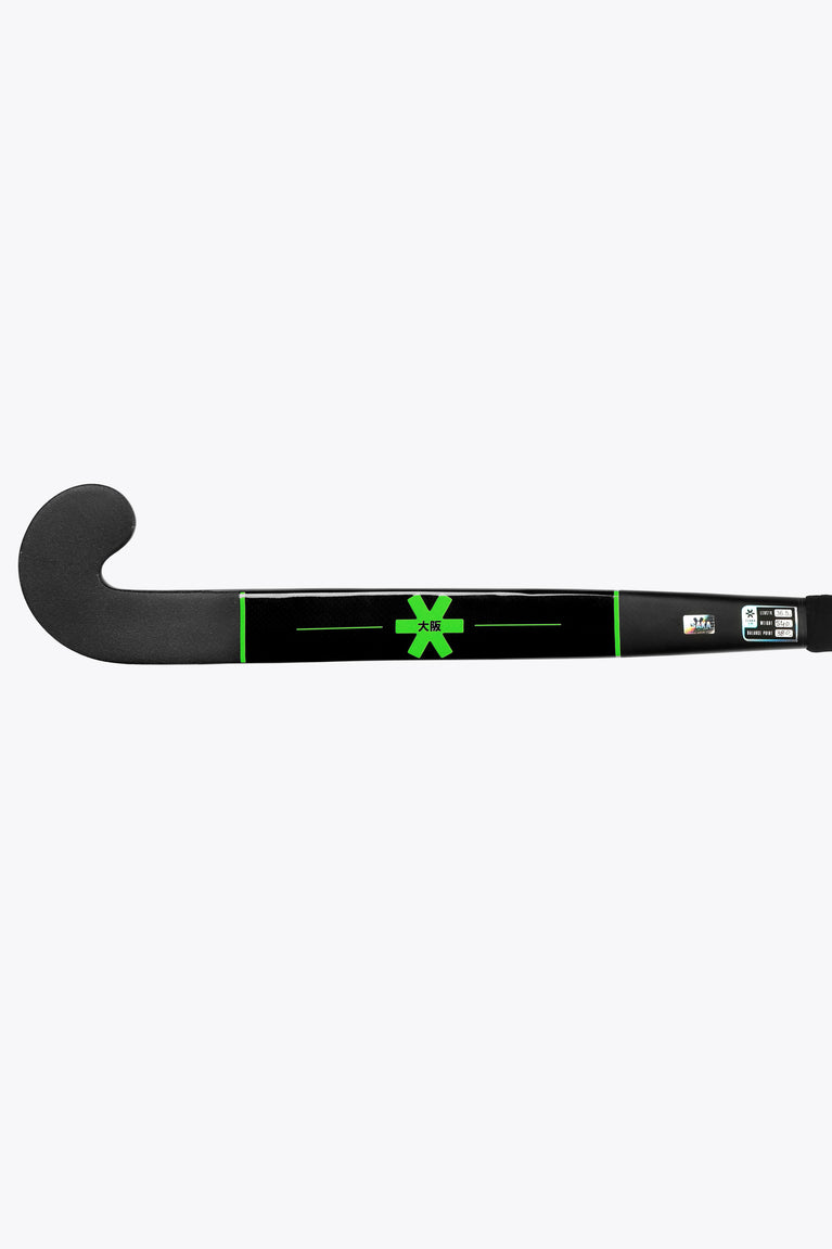 iconic black and green hockey stick from Osaka hockey