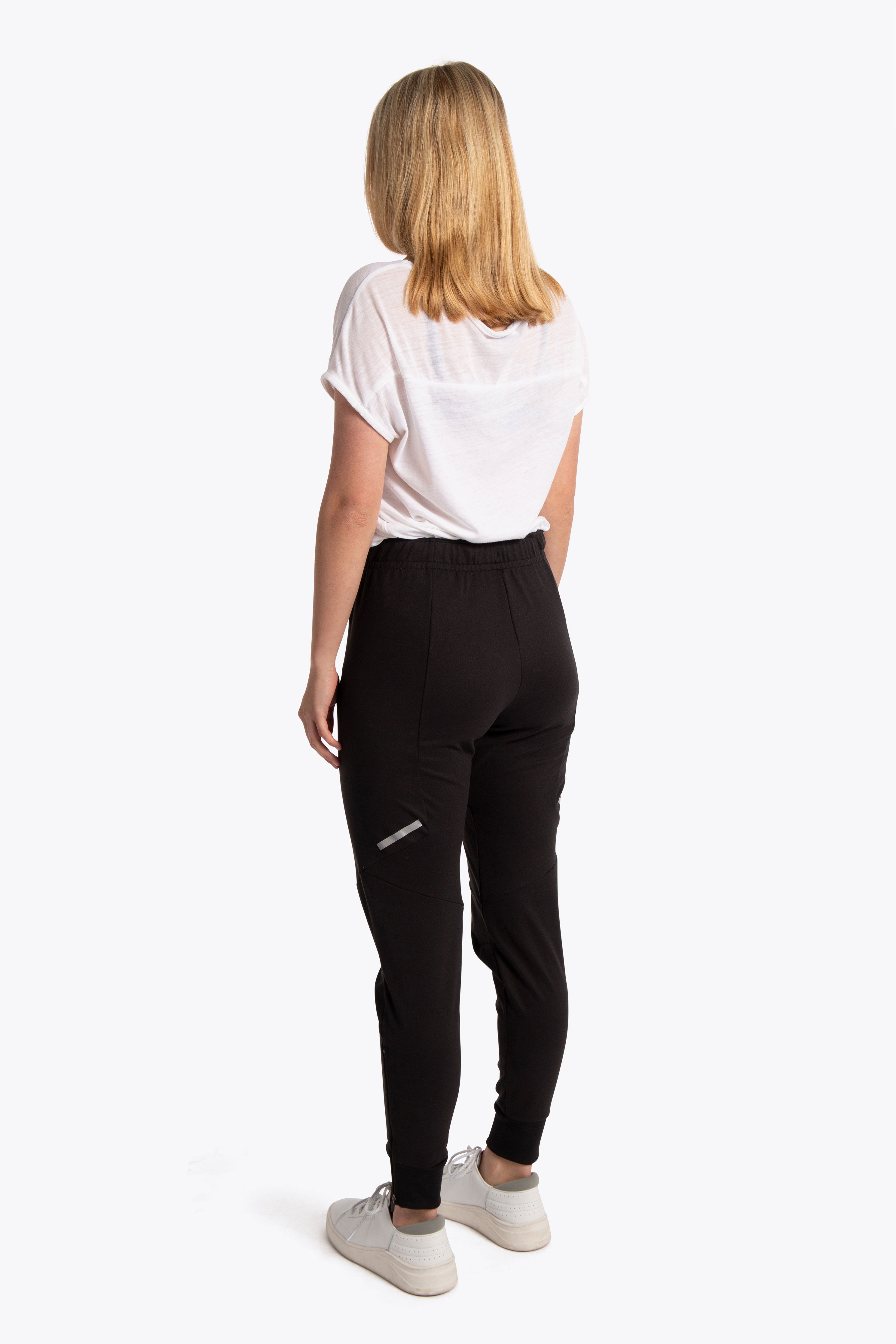 Women's Cotton Black Track Pant, Size: S-XXL