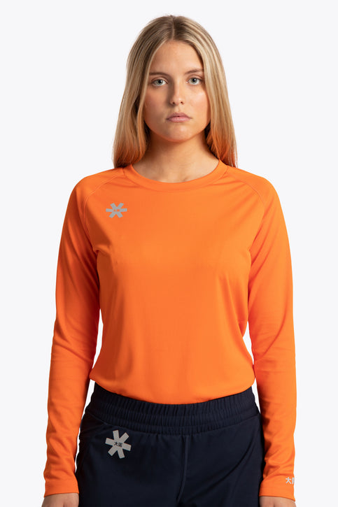 Women sport long sleeve orange