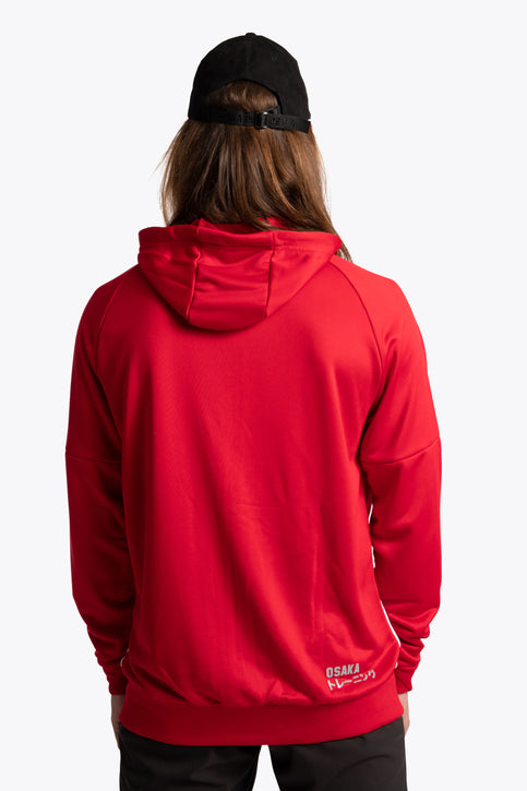 Training zip hoodie men red